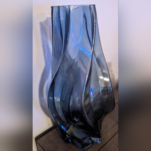 Grayson Lane 12.5" Blue Glass Vase - Good Used Condition! - Picture 3 of 8